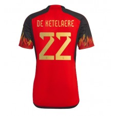 Belgien Charles De Ketelaere #22 Hemmatröja VM 2022 Korta ärmar